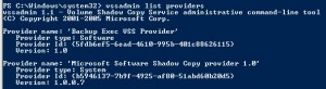 Install Symantec Vss Provider